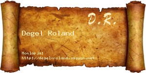 Degel Roland névjegykártya